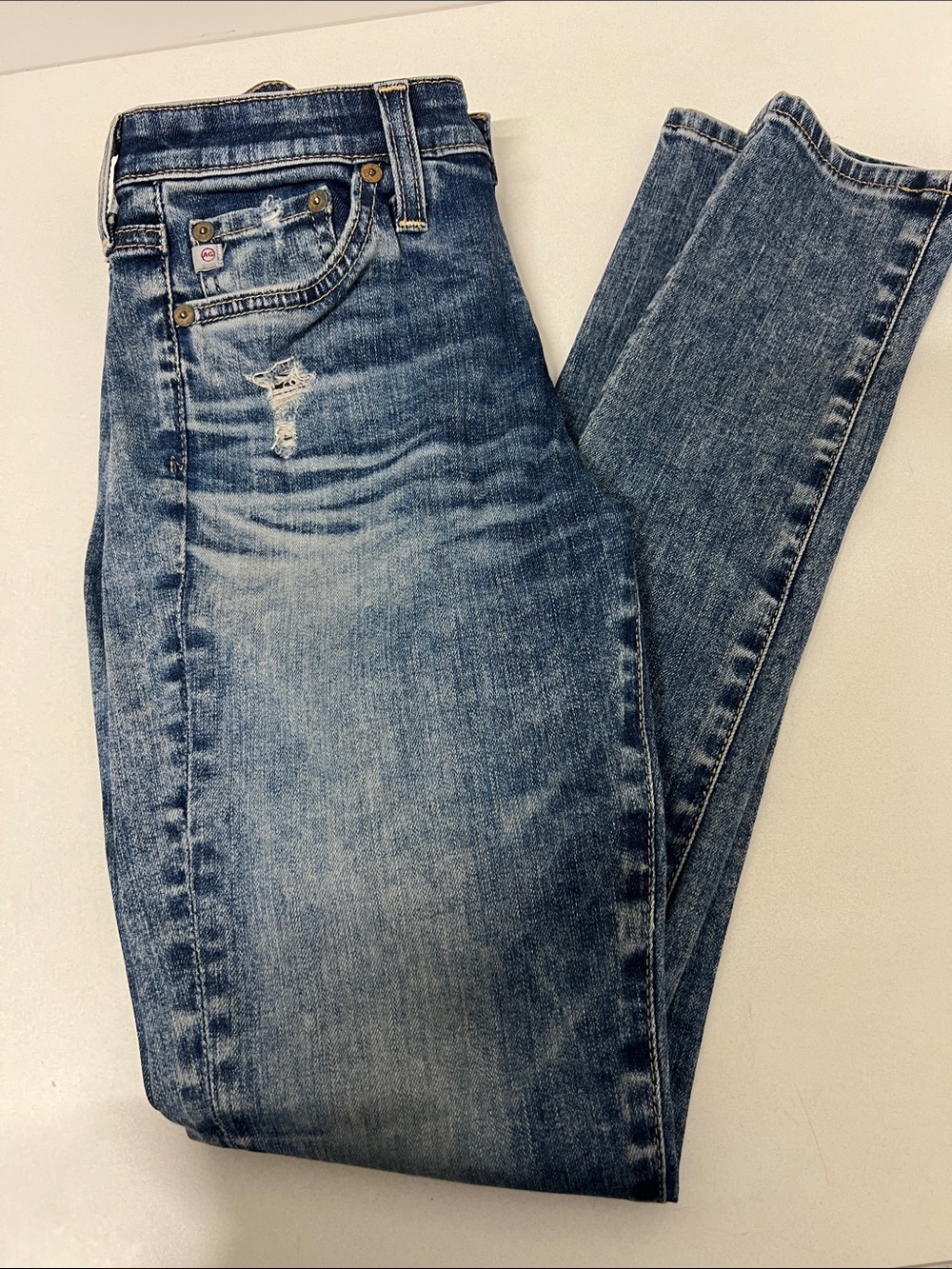 AG AG-ED Denim Adriano Goldschmied, Jeans, Skinny, Ankle, Mid-Rise, 26 Reg